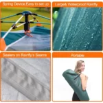 Tente de camping automatique à ouverture rapide, protection solaire, tente hexagonale portable et étanche – Image 5