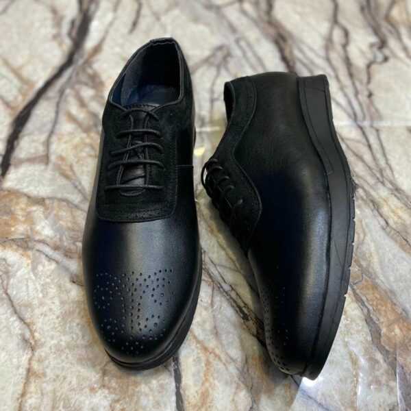 Chaussures de ville classique en cuir veritable pour hommes, confortable