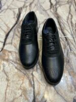 Chaussures de ville classique en cuir veritable pour hommes, confortable