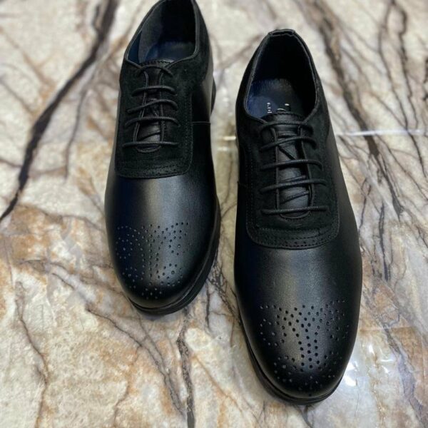 Chaussures de ville classique en cuir veritable pour hommes, confortable