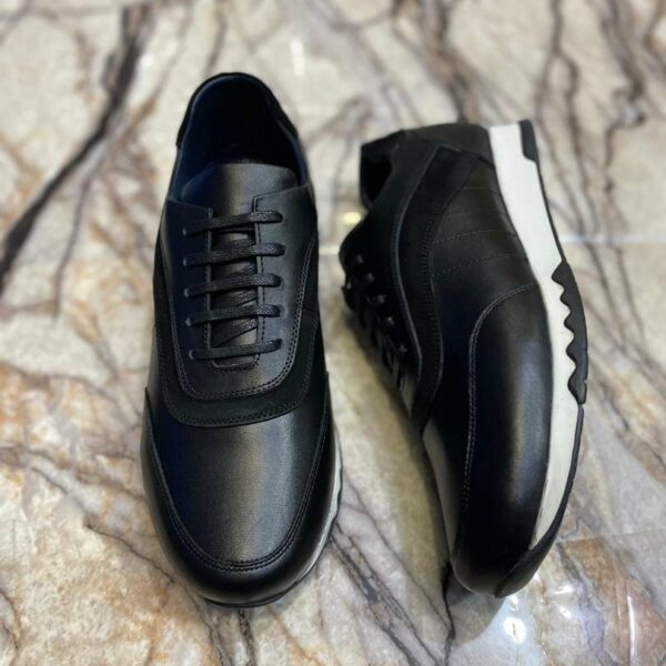 Chaussures de ville classique en cuir veritable pour hommes, confortable