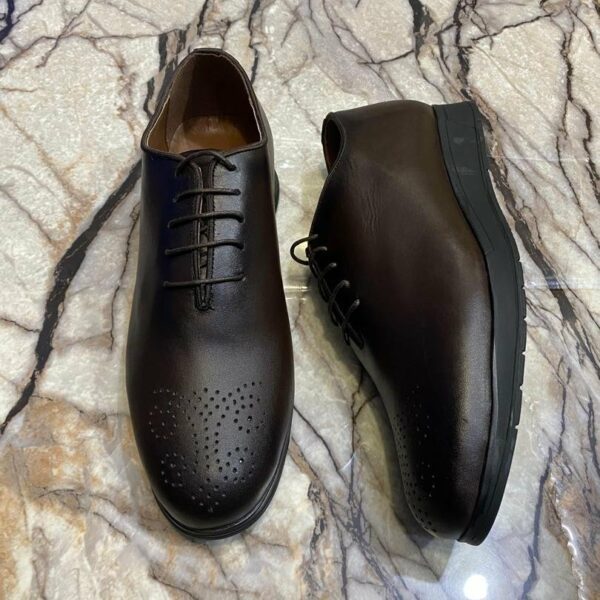 Chaussures de ville classique en cuir veritable pour hommes, confortables