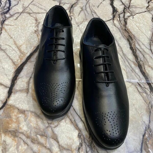 Chaussures de ville classique en cuir veritable pour hommes, confortable