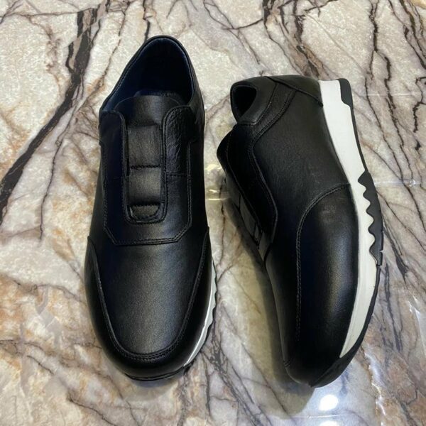 Chaussures de ville classique en cuir veritable pour hommes, confortables