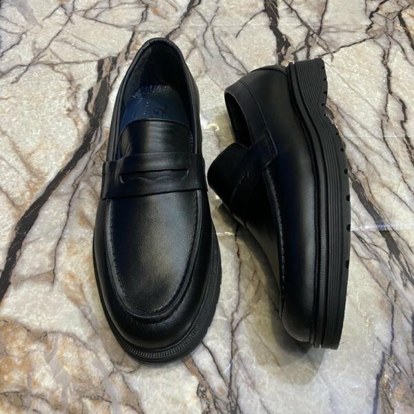 Chaussures de ville classique en cuir veritable pour hommes, confortable