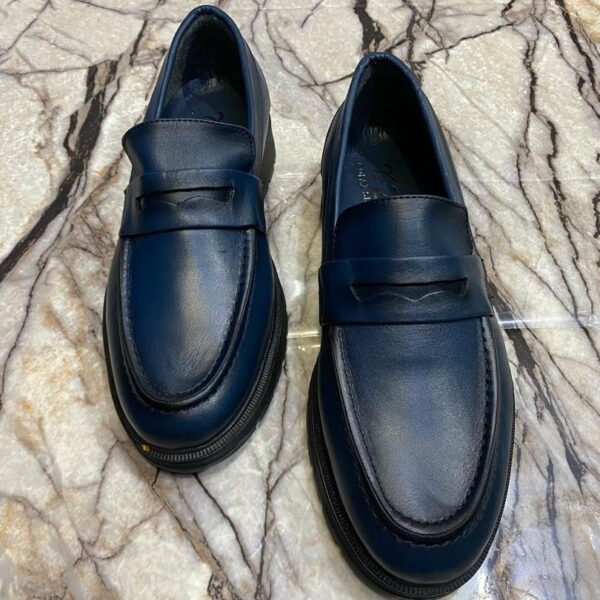 Chaussures de ville classique en cuir veritable pour hommes, confortable