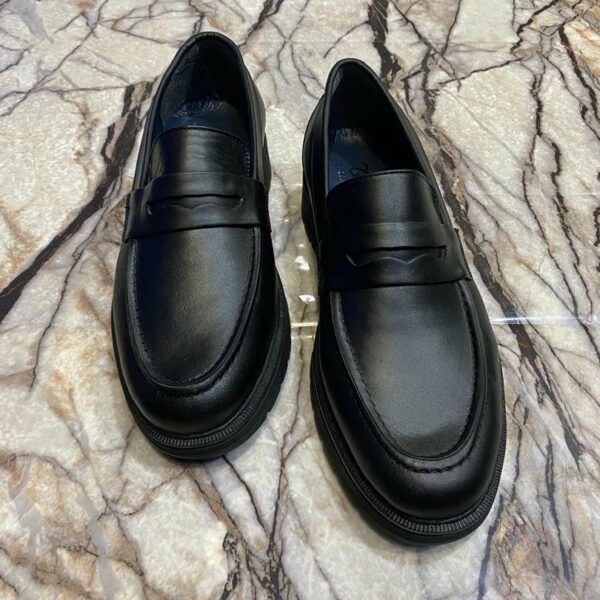 Chaussures de ville classique en cuir veritable pour hommes, confortable