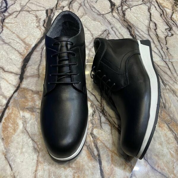 Chaussures de ville classique en cuir veritable pour hommes, confortable