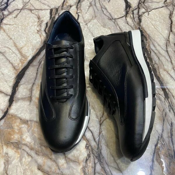 Chaussures de ville classique en cuir veritable pour hommes, confortables