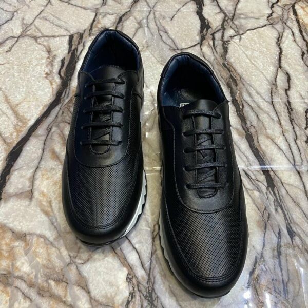 Chaussures de ville classique en cuir veritable pour hommes, confortables