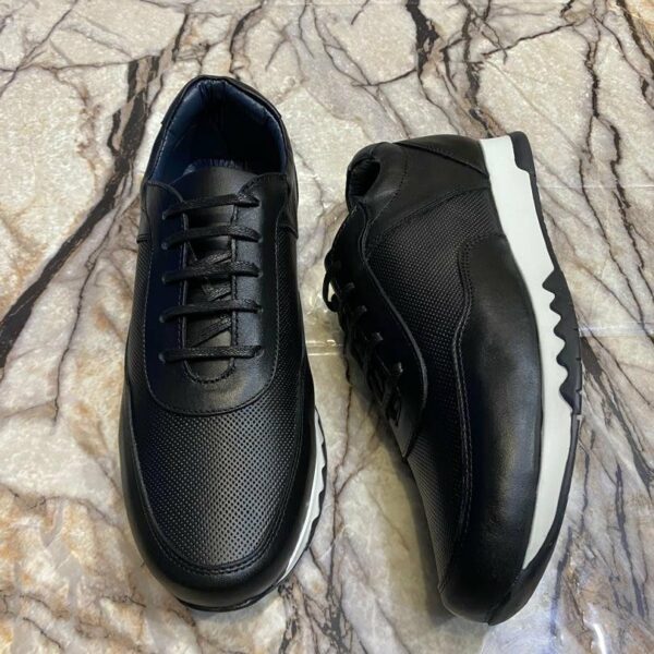 Chaussures de ville classique en cuir veritable pour hommes, confortables