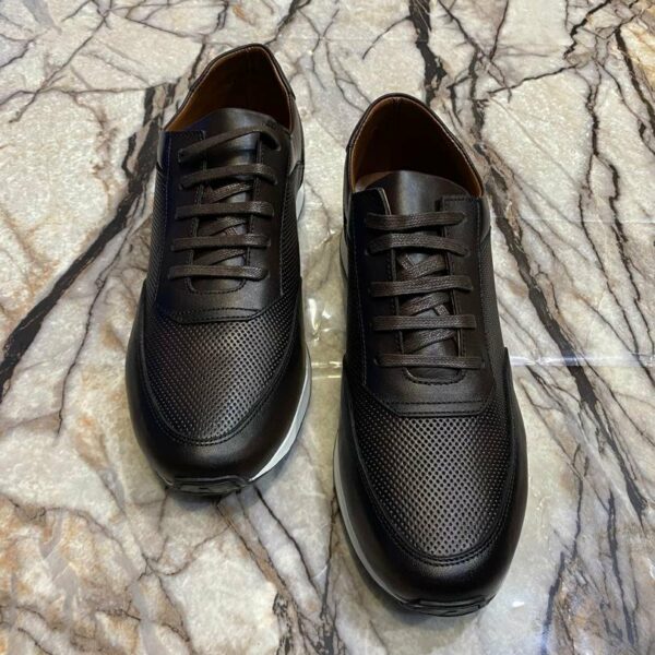 Chaussures de ville classique en cuir veritable pour hommes, confortables