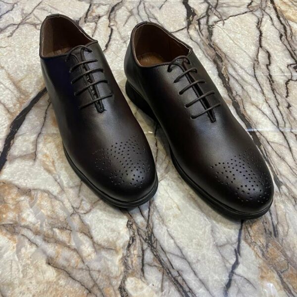 Chaussures de ville classique en cuir veritable pour hommes, confortables
