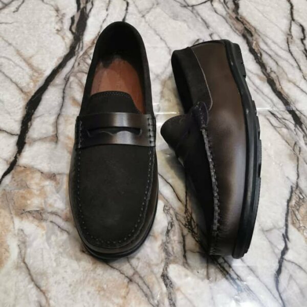 Mocassin Homme en Cuir Véritable et daim – Élégance et Confort