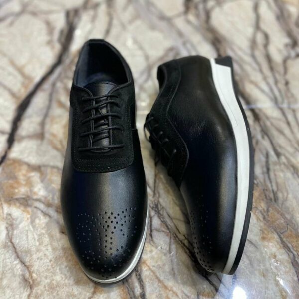 Chaussures de ville classique en cuir veritable pour hommes, confortables