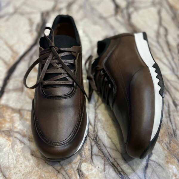 Chaussures de ville classique en cuir veritable pour hommes, confortables