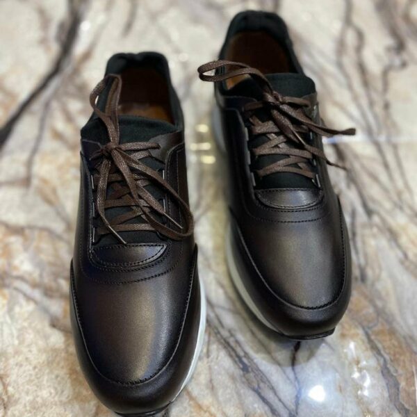 Chaussures de ville classique en cuir veritable pour hommes, confortables