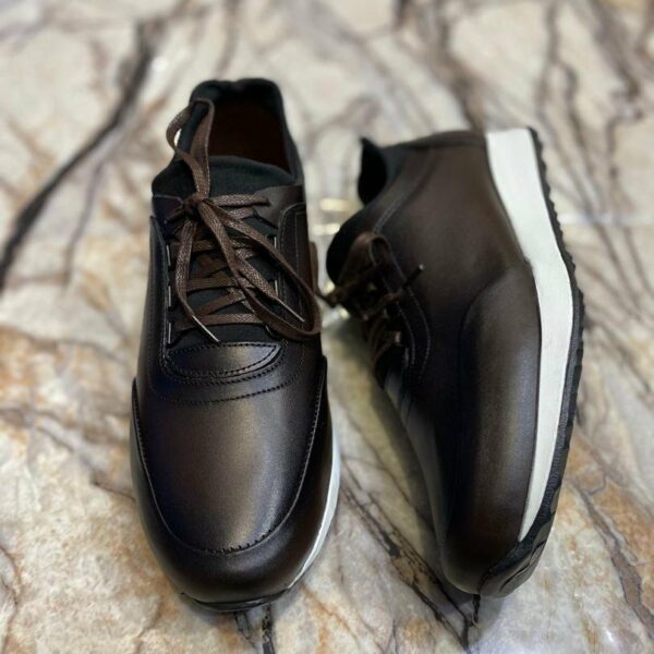 Chaussures de ville classique en cuir veritable pour hommes, confortables