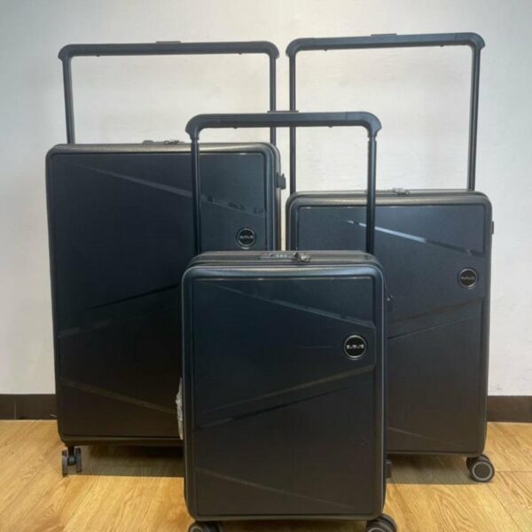 lot de 3 Valises à couvercle ouvert latéral, valise à roulettes multifonctionnelle extensible, boîte de mot de passe d'embarquement