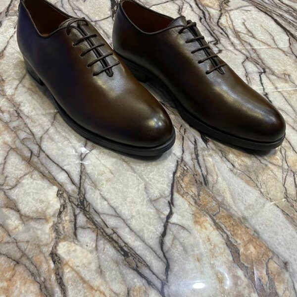 Chaussures de ville classique en cuir veritable pour hommes, confortables