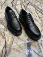 Chaussures de ville classique en cuir veritable pour hommes, confortable