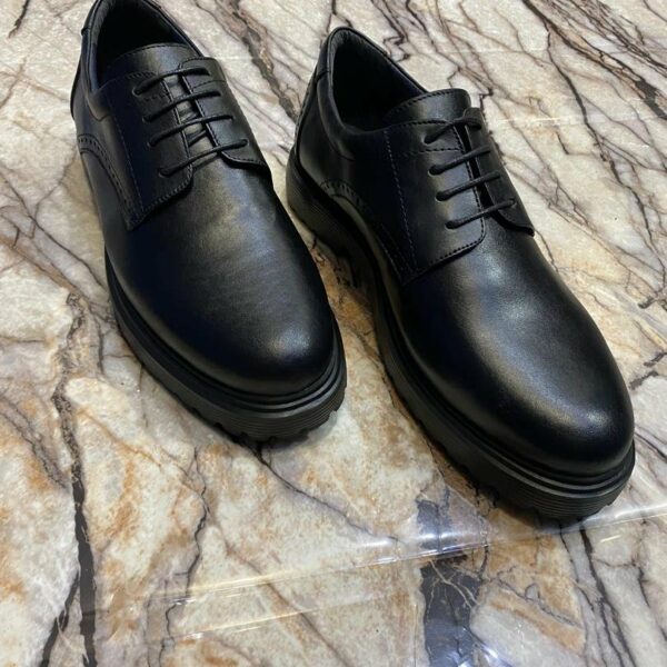 Chaussures de ville classique en cuir veritable pour hommes, confortables