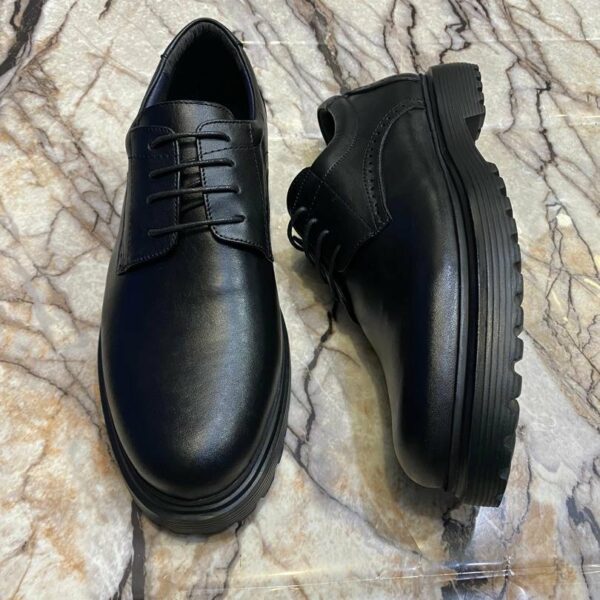 Chaussures de ville classique en cuir veritable pour hommes, confortable
