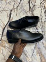 Chaussures de ville classique en cuir veritable pour hommes, confortable