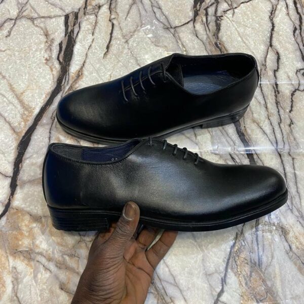 Chaussures de ville classique en cuir veritable pour hommes, confortable