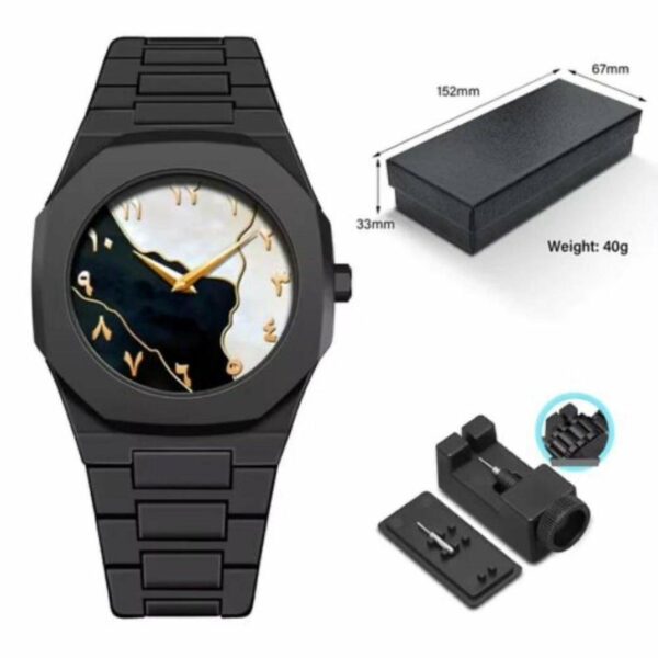 Montre de classe élégante + 𝗯𝗼𝗶𝘁𝗲 + 𝗱𝗲𝗺𝗼𝗻𝘁𝗲 𝗺𝗮𝗶𝗹𝗹𝗼𝗻𝘀 – Style intemporel et raffiné