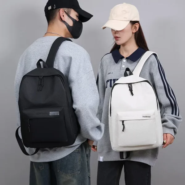 Sac à dos de style coréen Simple et tendance, grande capacité, polyvalent, pour Couple, Design Unique, sac d'école pour étudiants