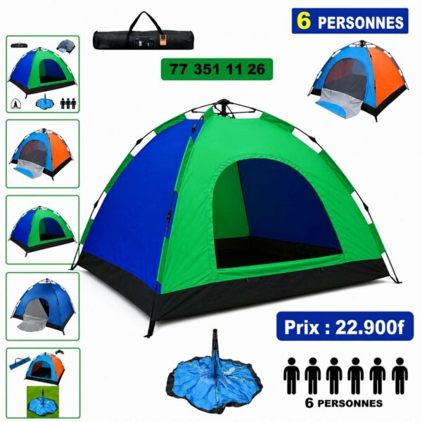 tente automatique portable 6 places
