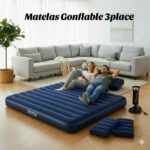 Matelas gonflable manuel - 2 places -  oreillers offerts – Image 4
