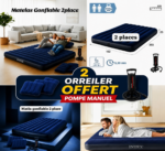 Matelas gonflable manuel - 2 places -  oreillers offerts – Image 5