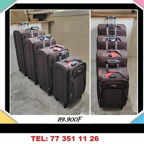 lot de 4 valises en tissu  - haut de gamme - qualité premium