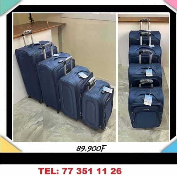 lot de 4 valises en tissu  - haut de gamme - qualité premium