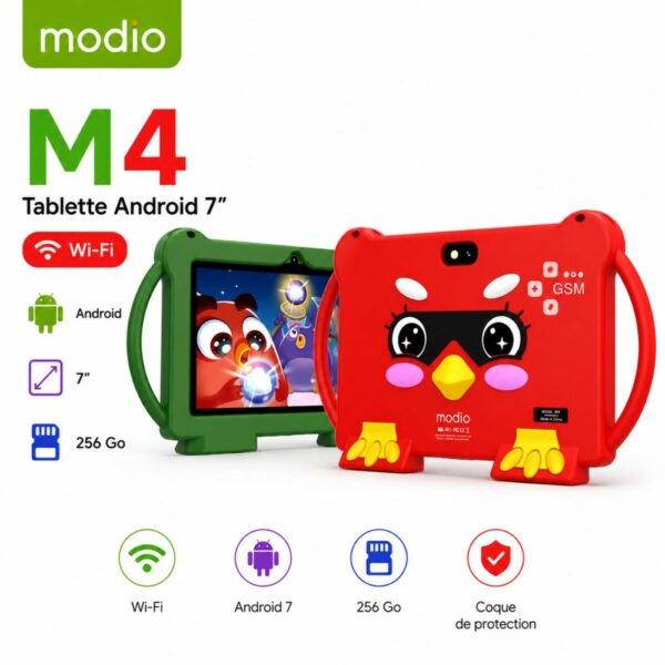 Tablette Modio M4 WiFi — 256Go / 6GB