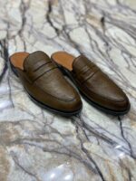 chaussure babouche moderne en cuir 100%