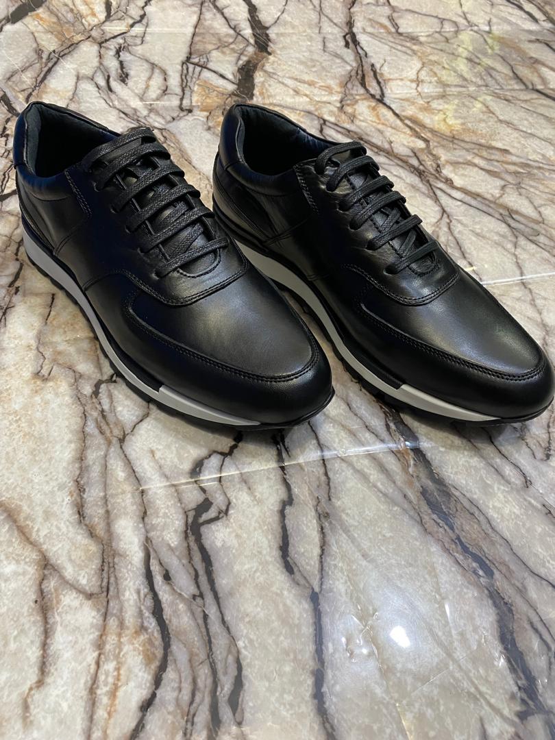 10 (2) Chaussures de Ville en Cuir 100% Véritable élégant – Image 1