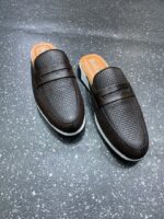 chaussure babouche moderne en cuir 100%