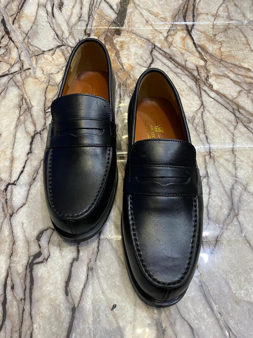 20 (2) Chaussures de Ville en Cuir 100% Véritable élégant – Image 1
