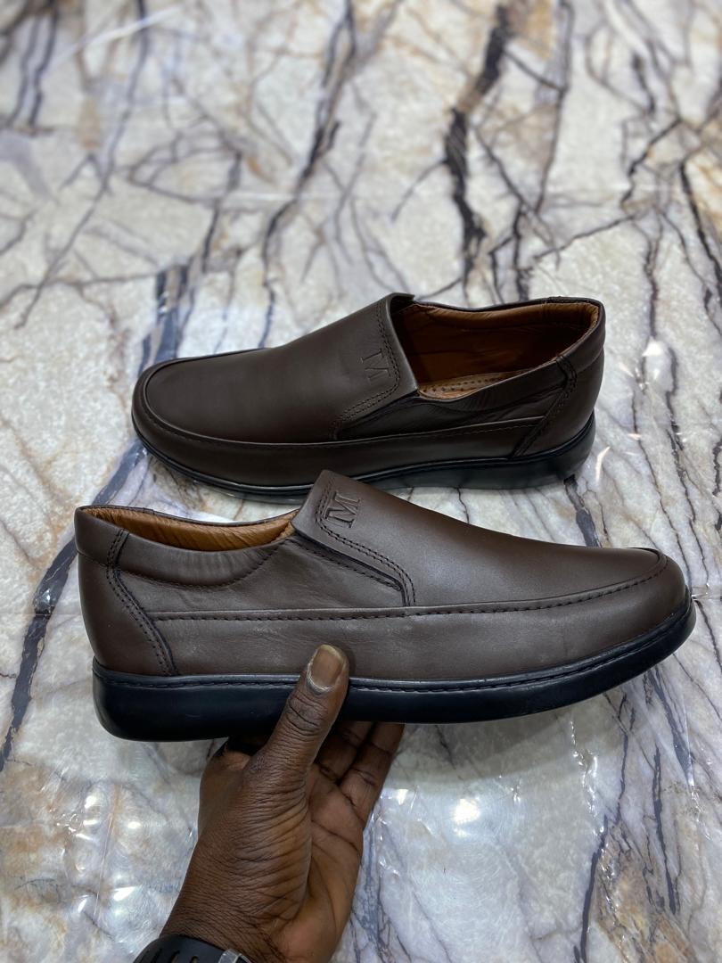 3 (2) Chaussures de Ville en Cuir 100% Véritable élégant – Image 1