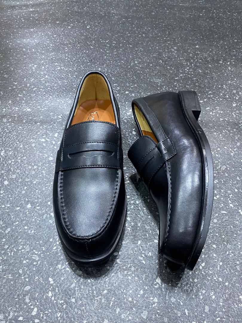 4 (2) Chaussures de Ville en Cuir 100% Véritable élégant – Image 1