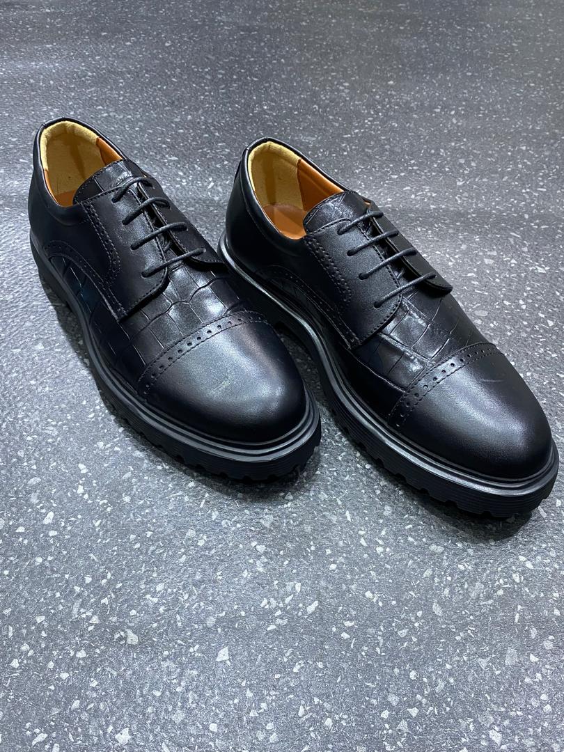 6 Chaussures de Ville en Cuir 100% Véritable élégant – Image 1