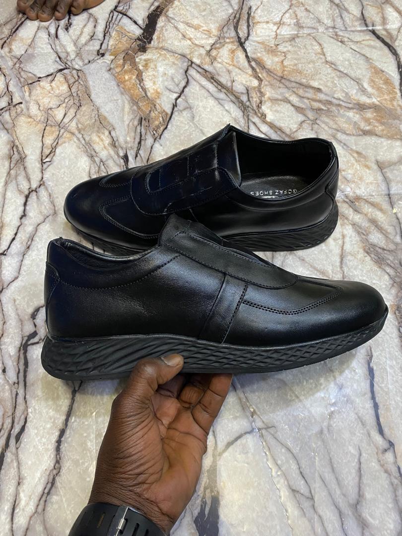 7 (2) Chaussures de Ville en Cuir 100% Véritable élégant – Image 1