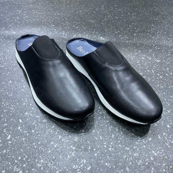 chaussure babouche moderne en cuir 100%